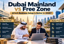 Dubai mainland vs free zone business setup comparison in 2026 with UAE market access, licensing, visa and international business options.