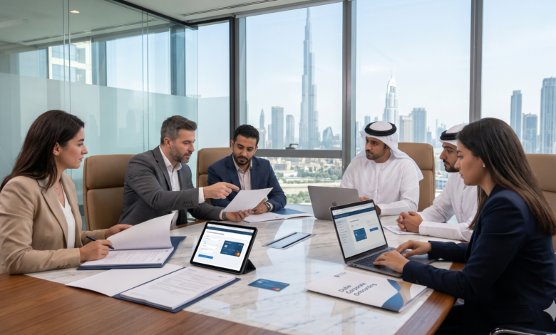 Opening a corporate bank account in Dubai compliance meeting
